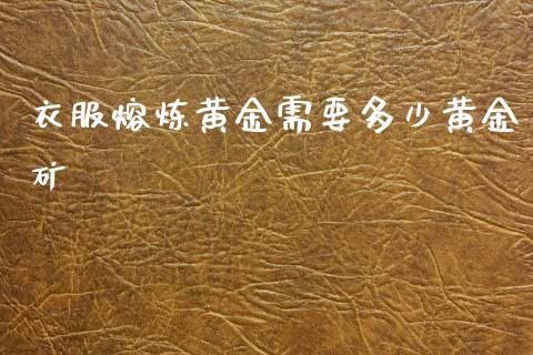衣服熔炼黄金需要多少黄金矿_https://www.ltsssb.com_期货密码_第1张