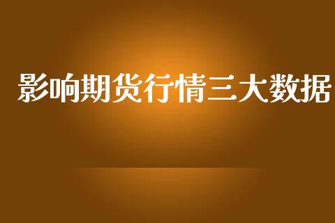 影响期货行情三大数据_https://www.ltsssb.com_期货密码_第1张