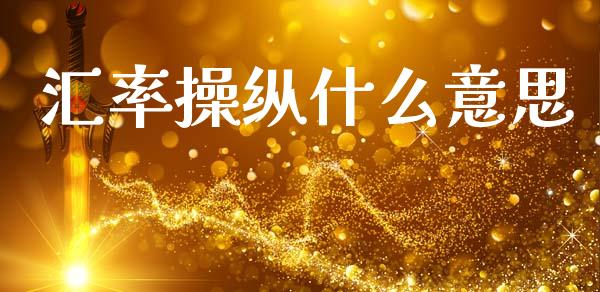 汇率操纵什么意思_https://www.ltsssb.com_期货在线_第1张