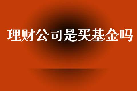 理财公司是买基金吗_https://www.ltsssb.com_基金频道_第1张