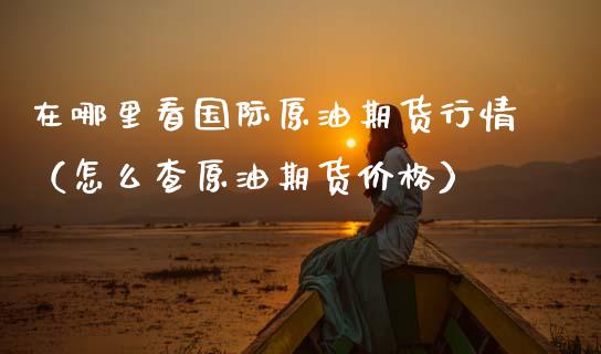 在哪里看国际原油期货行情（怎么查原油期货价格）_https://www.ltsssb.com_期货密码_第1张