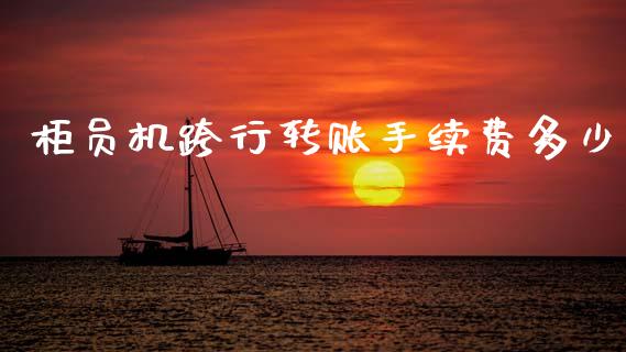 柜员机跨行转账手续费多少_https://www.ltsssb.com_基金频道_第1张