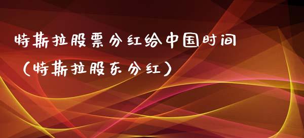 特斯拉股票分红给中国时间（特斯拉股东分红）_https://www.ltsssb.com_新股数据_第1张