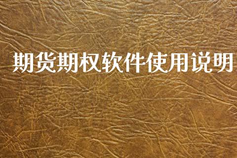 期货期权软件使用说明_https://www.ltsssb.com_股票理论_第1张