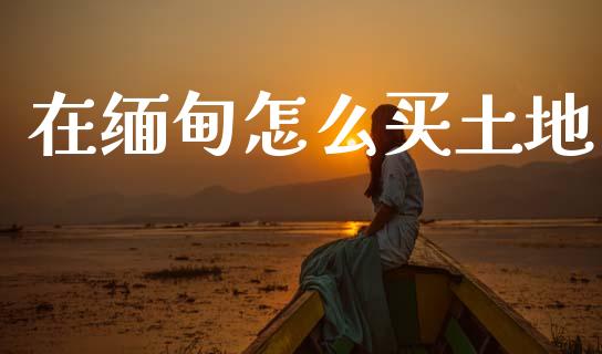 在缅甸怎么买土地_https://www.ltsssb.com_股票理论_第1张