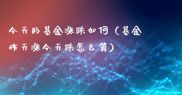 今天的基金涨跌如何（基金昨天涨今天跌怎么算）_https://www.ltsssb.com_国际财经_第1张
