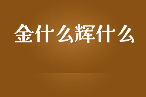 金什么辉什么_https://www.ltsssb.com_股票理论_第1张