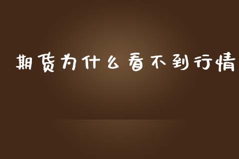 期货为什么看不到行情_https://www.ltsssb.com_期货在线_第1张