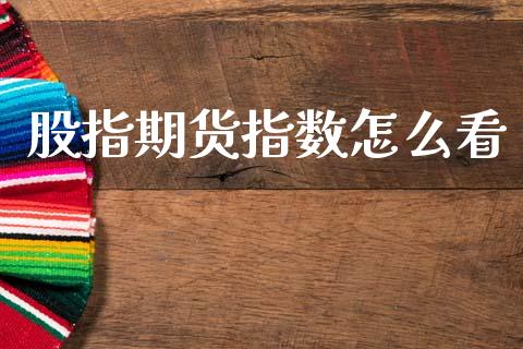股指期货指数怎么看_https://www.ltsssb.com_期货密码_第1张