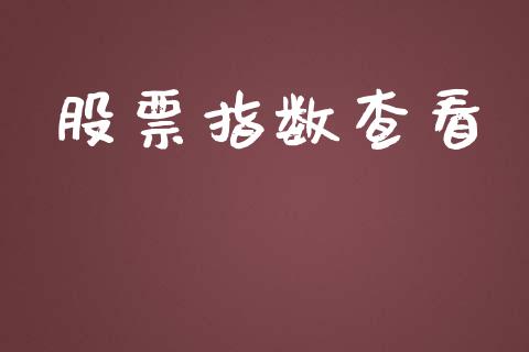 股票指数查看_https://www.ltsssb.com_股票理论_第1张
