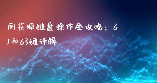 同花顺键盘操作全攻略：61和63键详解_https://www.ltsssb.com_新股数据_第1张