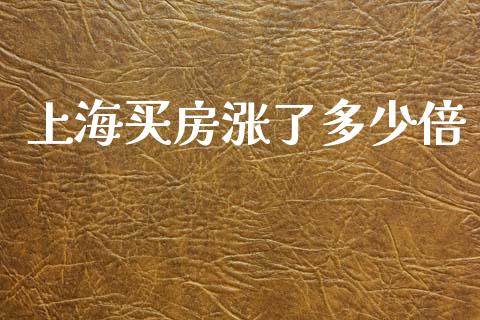 上海买房涨了多少倍_https://www.ltsssb.com_新股数据_第1张
