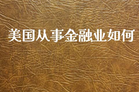 美国从事金融业如何_https://www.ltsssb.com_基金频道_第1张