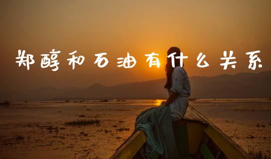 郑醇和石油有什么关系_https://www.ltsssb.com_期货在线_第1张