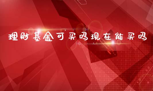 理财基金可买吗现在能买吗_https://www.ltsssb.com_基金频道_第1张
