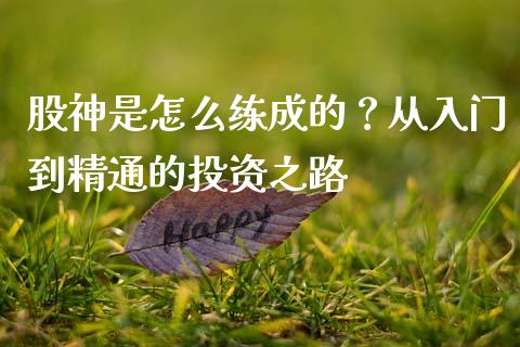 股神是怎么练成的？从入门到精通的投资之路_https://www.ltsssb.com_新股数据_第1张