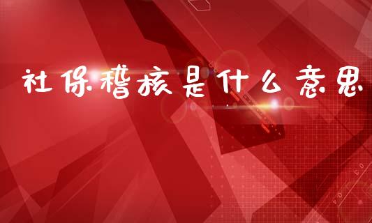 社保稽核是什么意思_https://www.ltsssb.com_期货在线_第1张