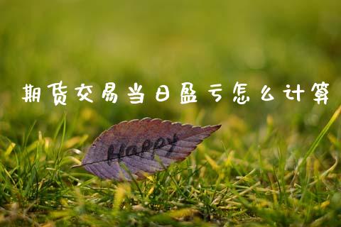 期货交易当日盈亏怎么计算_https://www.ltsssb.com_股市分析_第1张