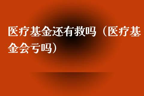 医疗基金还有救吗（医疗基金会亏吗）_https://www.ltsssb.com_基金频道_第1张