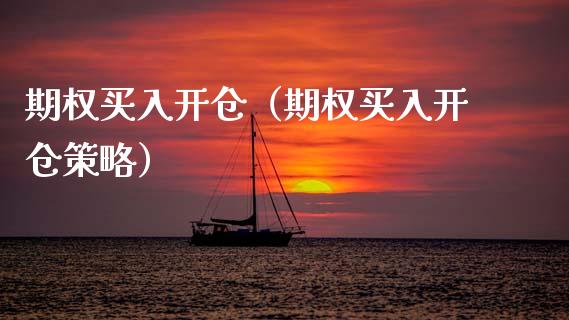 期权买入开仓（期权买入开仓策略）_https://www.ltsssb.com_期货密码_第1张