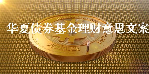 华夏债券基金理财意思文案_https://www.ltsssb.com_基金频道_第1张