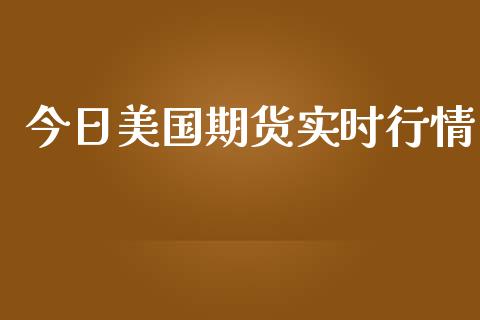 今日美国期货实时行情_https://www.ltsssb.com_期货密码_第1张