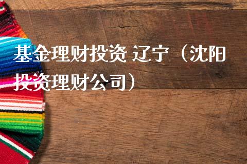 基金理财投资 辽宁（沈阳投资理财公司）_https://www.ltsssb.com_基金频道_第1张