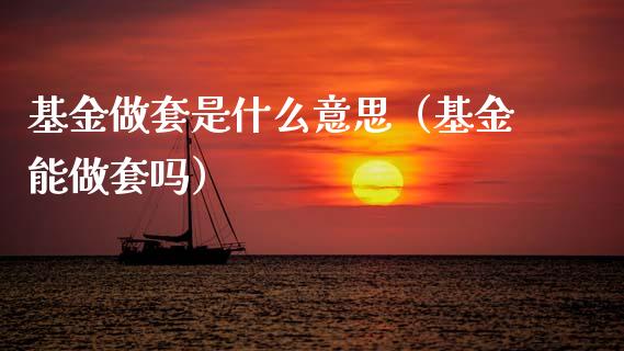 基金做套是什么意思（基金能做套吗）_https://www.ltsssb.com_国际财经_第1张