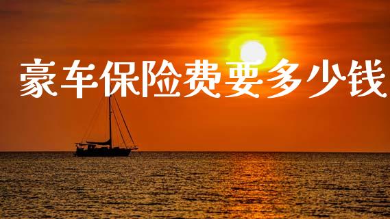 豪车保险费要多少钱_https://www.ltsssb.com_期货在线_第1张