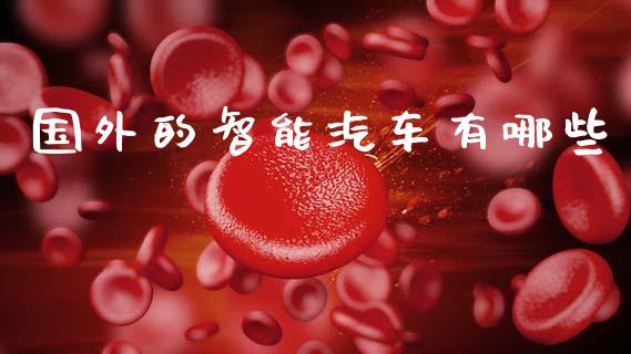 国外的智能汽车有哪些_https://www.ltsssb.com_新股数据_第1张
