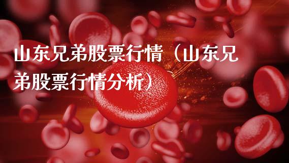 山东兄弟股票行情（山东兄弟股票行情分析）_https://www.ltsssb.com_股市分析_第1张