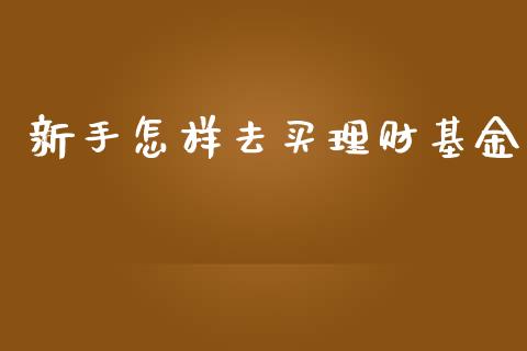 新手怎样去买理财基金_https://www.ltsssb.com_基金频道_第1张