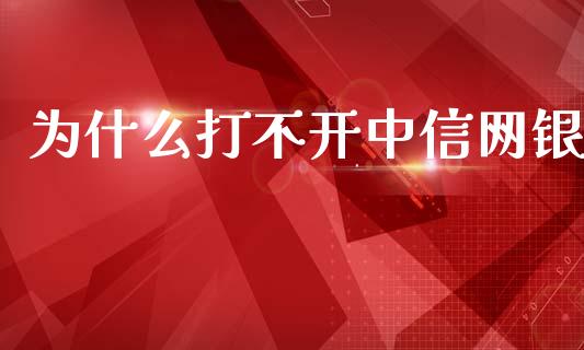 为什么打不开中信网银_https://www.ltsssb.com_国际财经_第1张