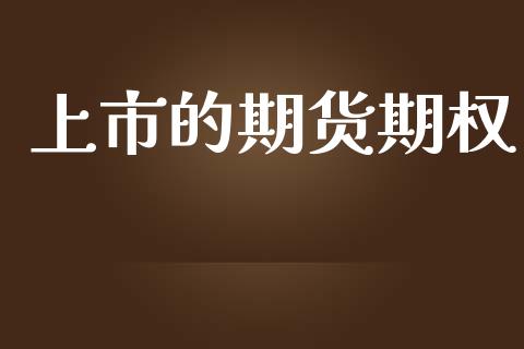 上市的期货期权_https://www.ltsssb.com_股票理论_第1张
