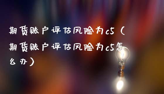 期货账户评估风险为c5（期货账户评估风险为c5怎么办）_https://www.ltsssb.com_期货在线_第1张