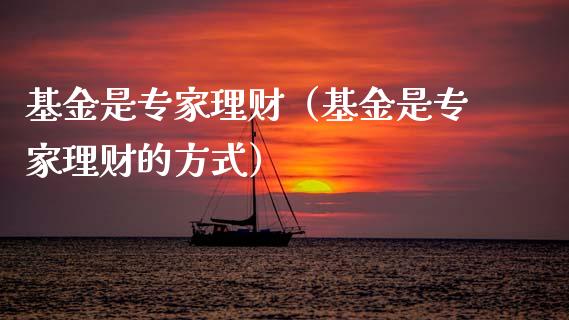 基金是专家理财（基金是专家理财的方式）_https://www.ltsssb.com_基金频道_第1张