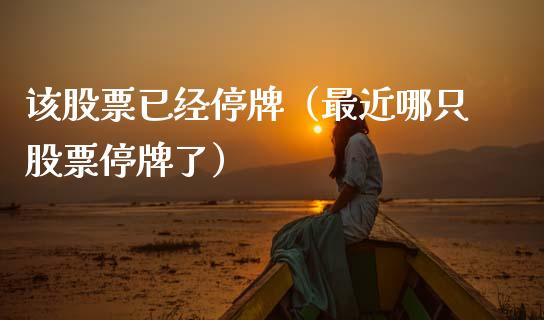 该股票已经停牌（最近哪只股票停牌了）_https://www.ltsssb.com_股票理论_第1张