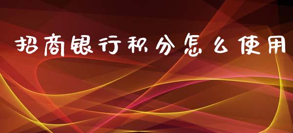 招商银行积分怎么使用_https://www.ltsssb.com_国际财经_第1张