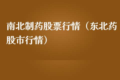南北制药股票行情（东北药股市行情）_https://www.ltsssb.com_股票理论_第1张