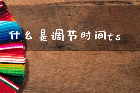 什么是调节时间ts_https://www.ltsssb.com_股市分析_第1张