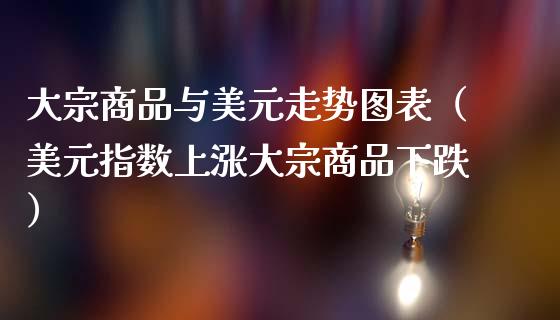 大宗商品与美元走势图表（美元指数上涨大宗商品下跌）_https://www.ltsssb.com_期货密码_第1张