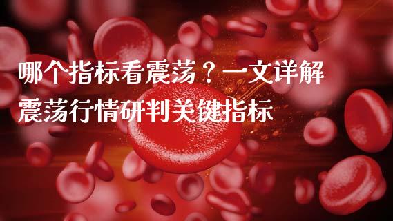哪个指标看震荡？一文详解震荡行情研判关键指标_https://www.ltsssb.com_股票理论_第1张