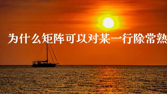 为什么矩阵可以对某一行除常熟_https://www.ltsssb.com_期货在线_第1张