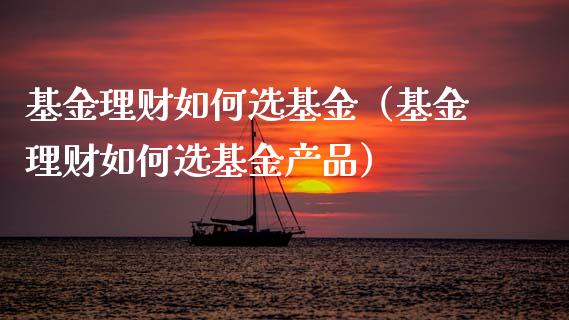基金理财如何选基金（基金理财如何选基金产品）_https://www.ltsssb.com_基金频道_第1张