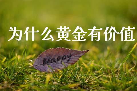 为什么黄金有价值_https://www.ltsssb.com_国际财经_第1张