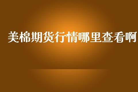 美棉期货行情哪里查看啊_https://www.ltsssb.com_期货行情_第1张