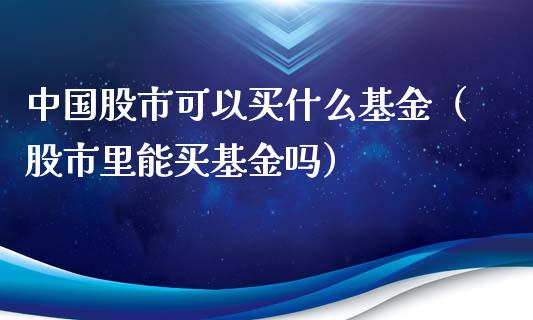 中国股市可以买什么基金（股市里能买基金吗）_https://www.ltsssb.com_基金频道_第1张