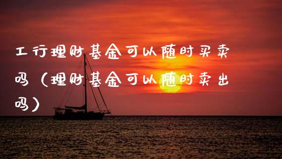 工行理财基金可以随时买卖吗（理财基金可以随时卖出吗）_https://www.ltsssb.com_国际财经_第1张