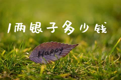 1两银子多少钱_https://www.ltsssb.com_国际财经_第1张