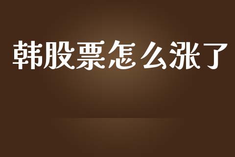 韩股票怎么涨了_https://www.ltsssb.com_股市分析_第1张